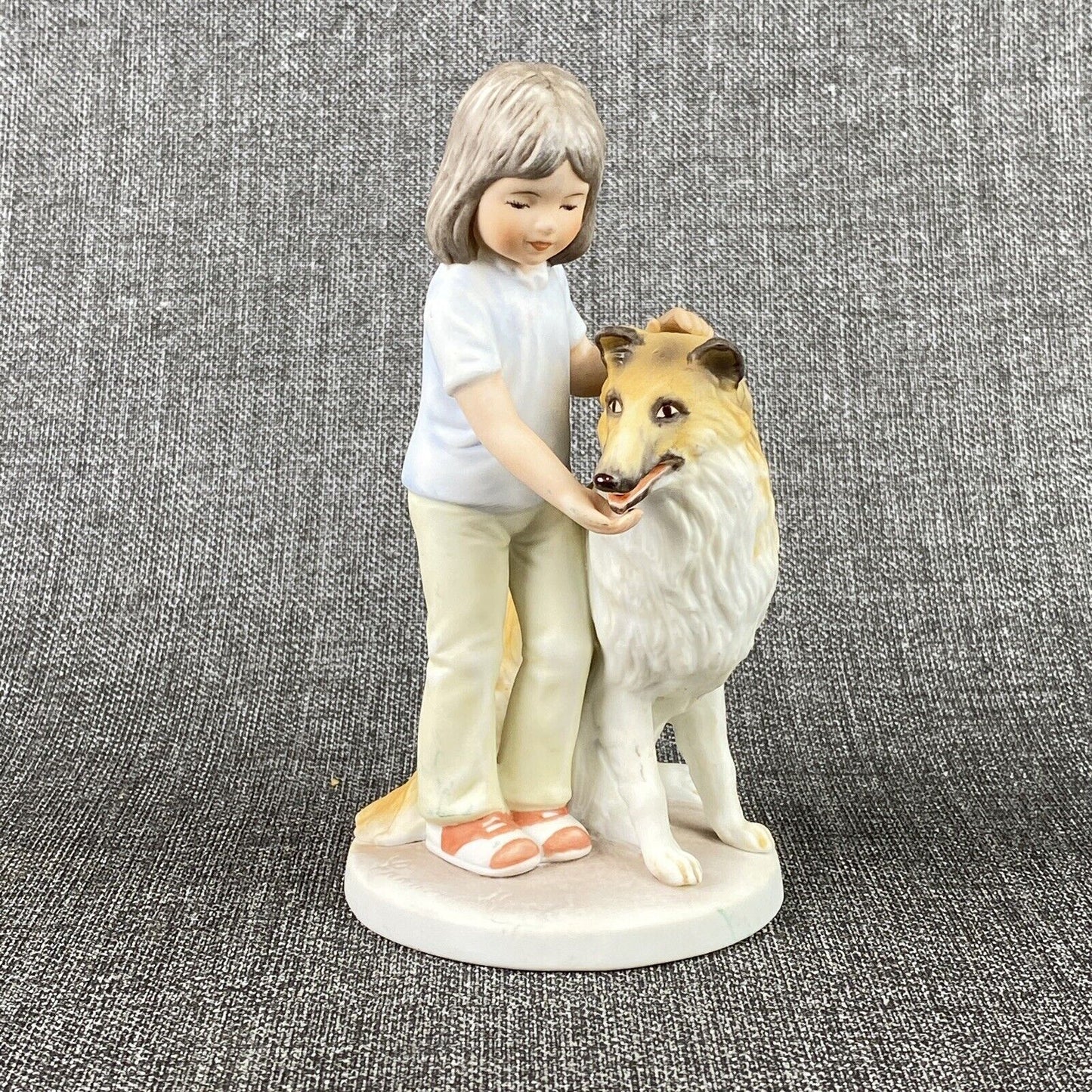 Vintage 1984 Frances Hook Good Doggie Hand Painted Porcelain Figurine Limited