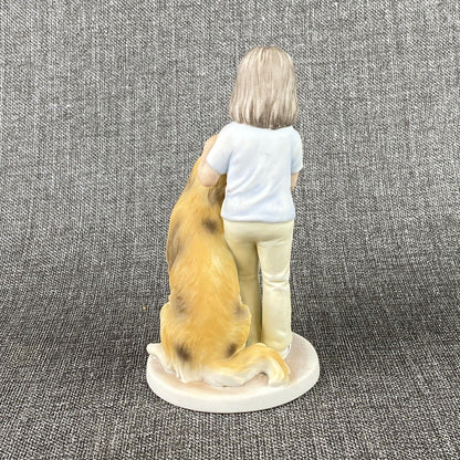 Vintage 1984 Frances Hook Good Doggie Hand Painted Porcelain Figurine Limited