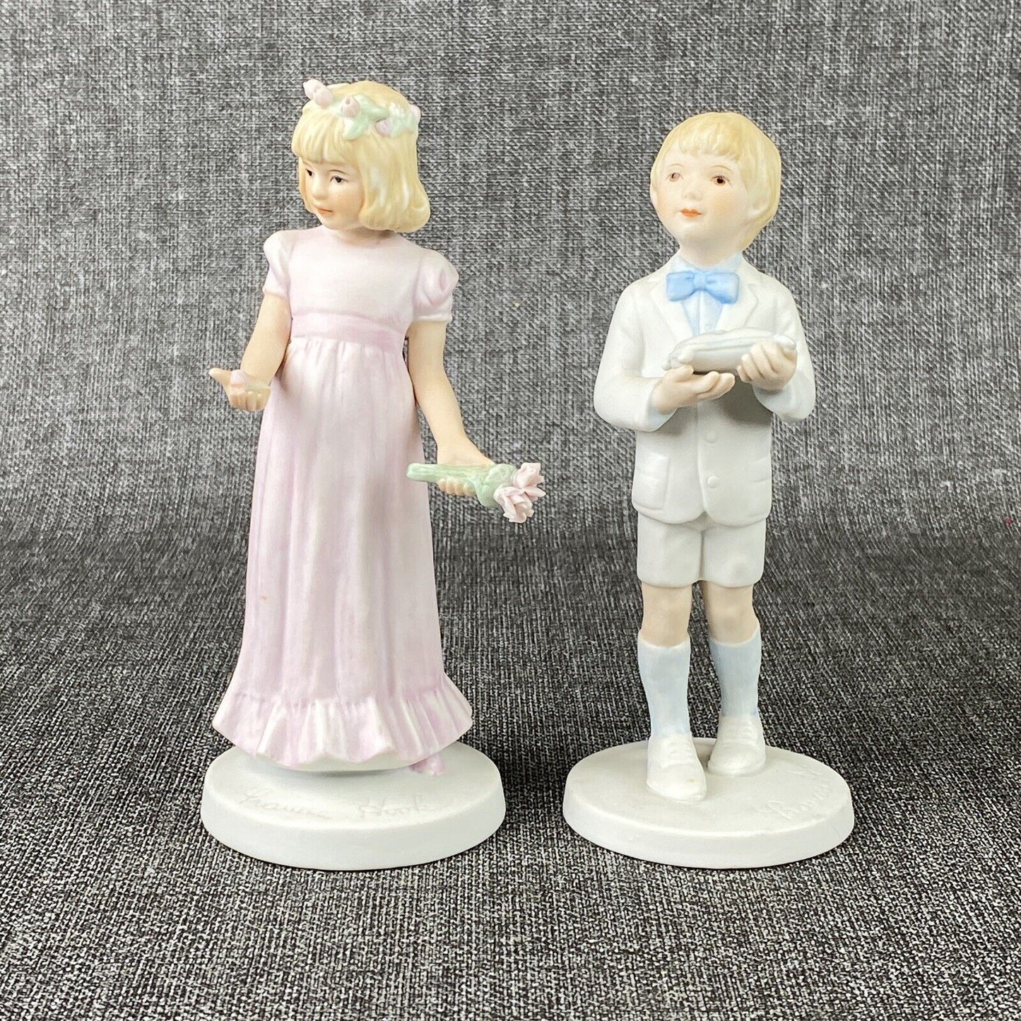 Frances Hook 1982 Figurine Lot Flower Girl and Ring Bearer Wedding