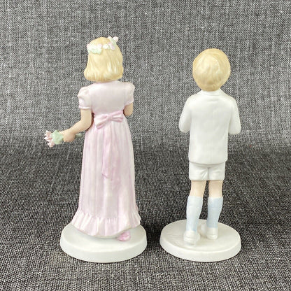 Frances Hook 1982 Figurine Lot Flower Girl and Ring Bearer Wedding