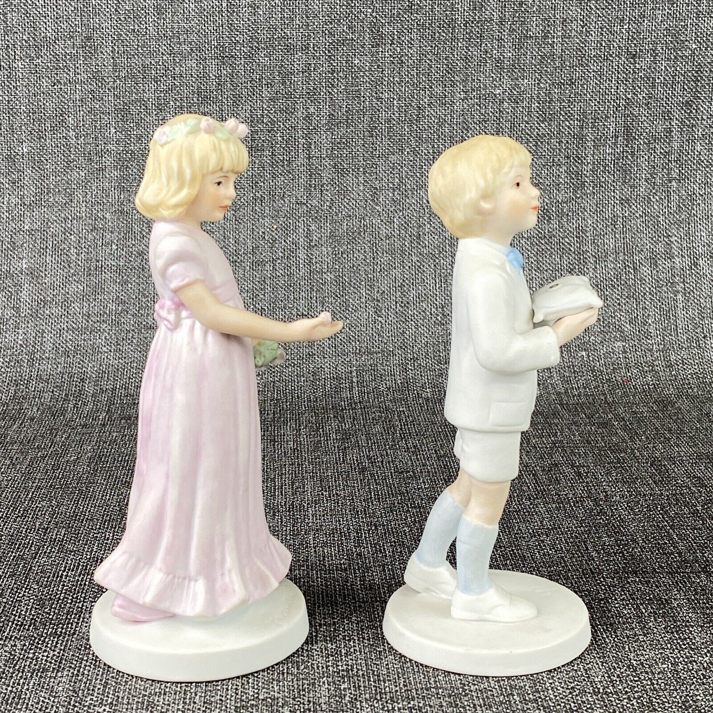 Frances Hook 1982 Figurine Lot Flower Girl and Ring Bearer Wedding