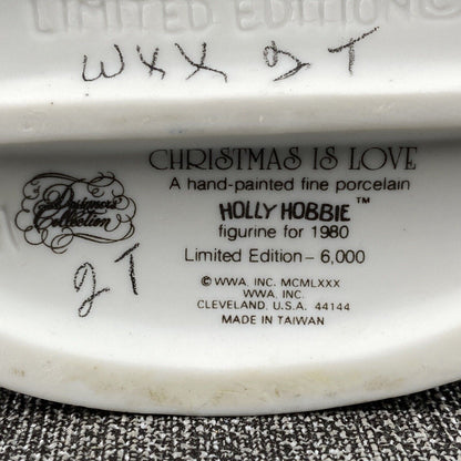 Holly Hobbie Figurine 1980 Christmas Is Love Figurine