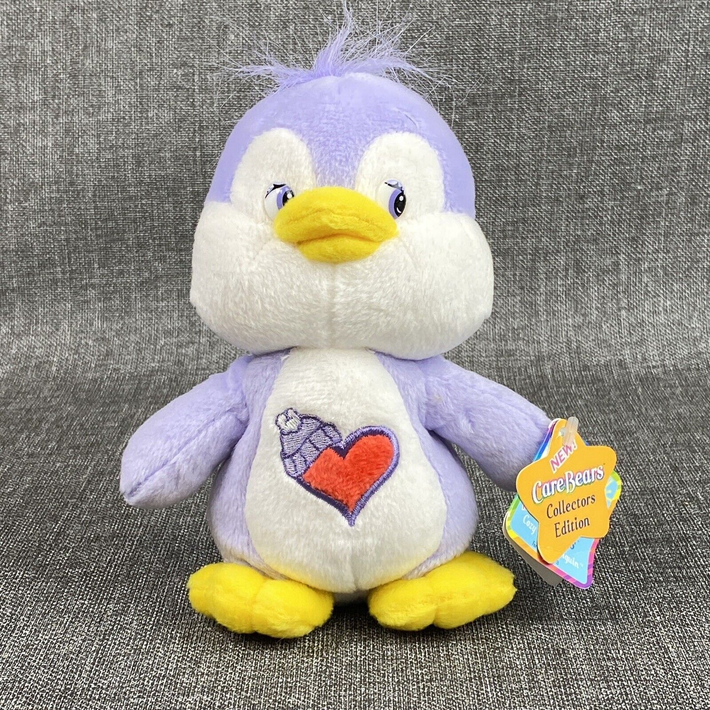 CARE BEAR COUSINS 8" Cozy Heart PENGUIN 2004 Plush Collectors Edition NOS