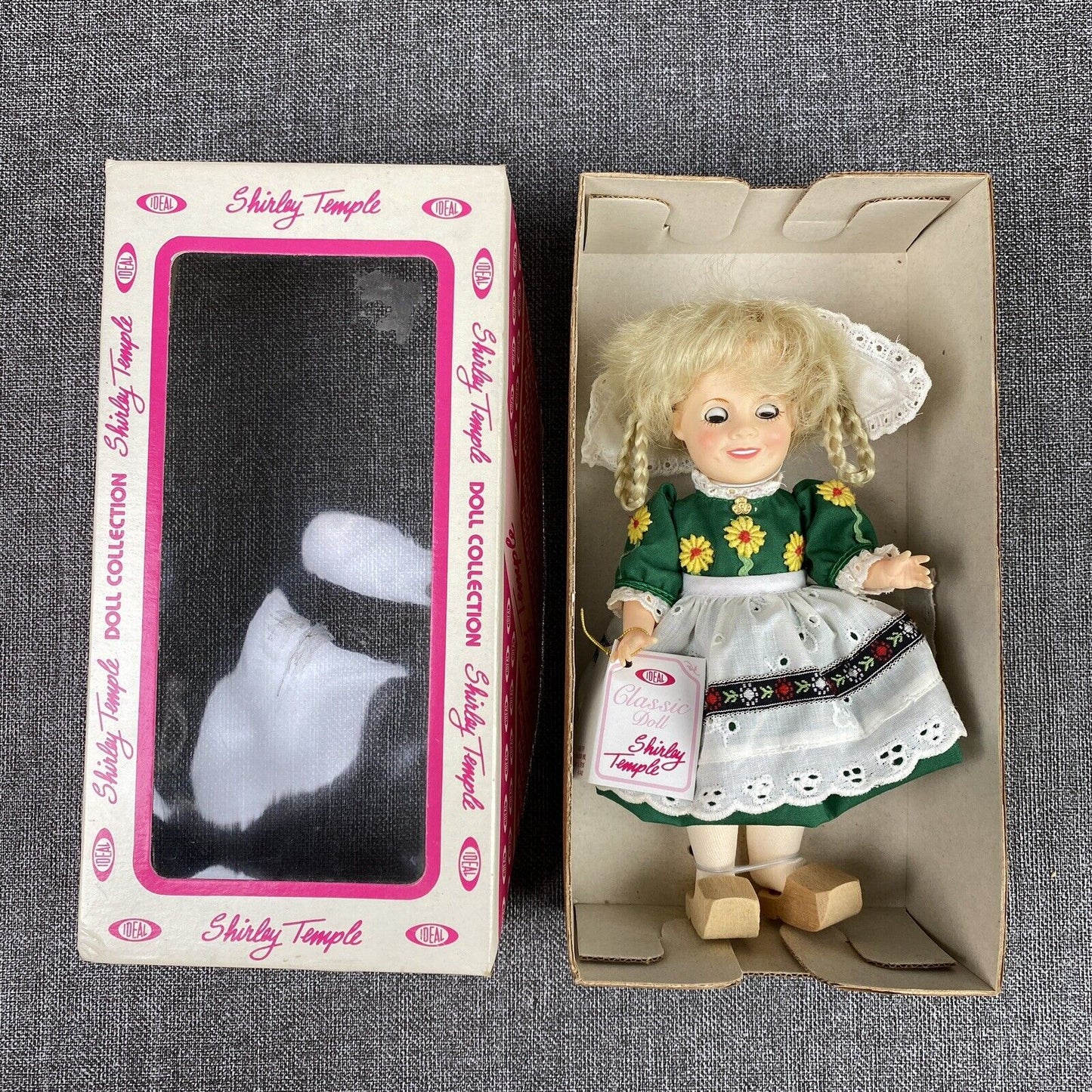 VINTAGE Shirley Temple 8" DOLL 1982 Ideal 'In Our Little Wooden Shoes' NOS