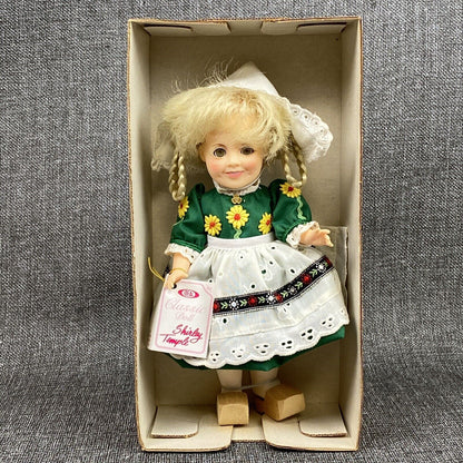 VINTAGE Shirley Temple 8" DOLL 1982 Ideal 'In Our Little Wooden Shoes' NOS