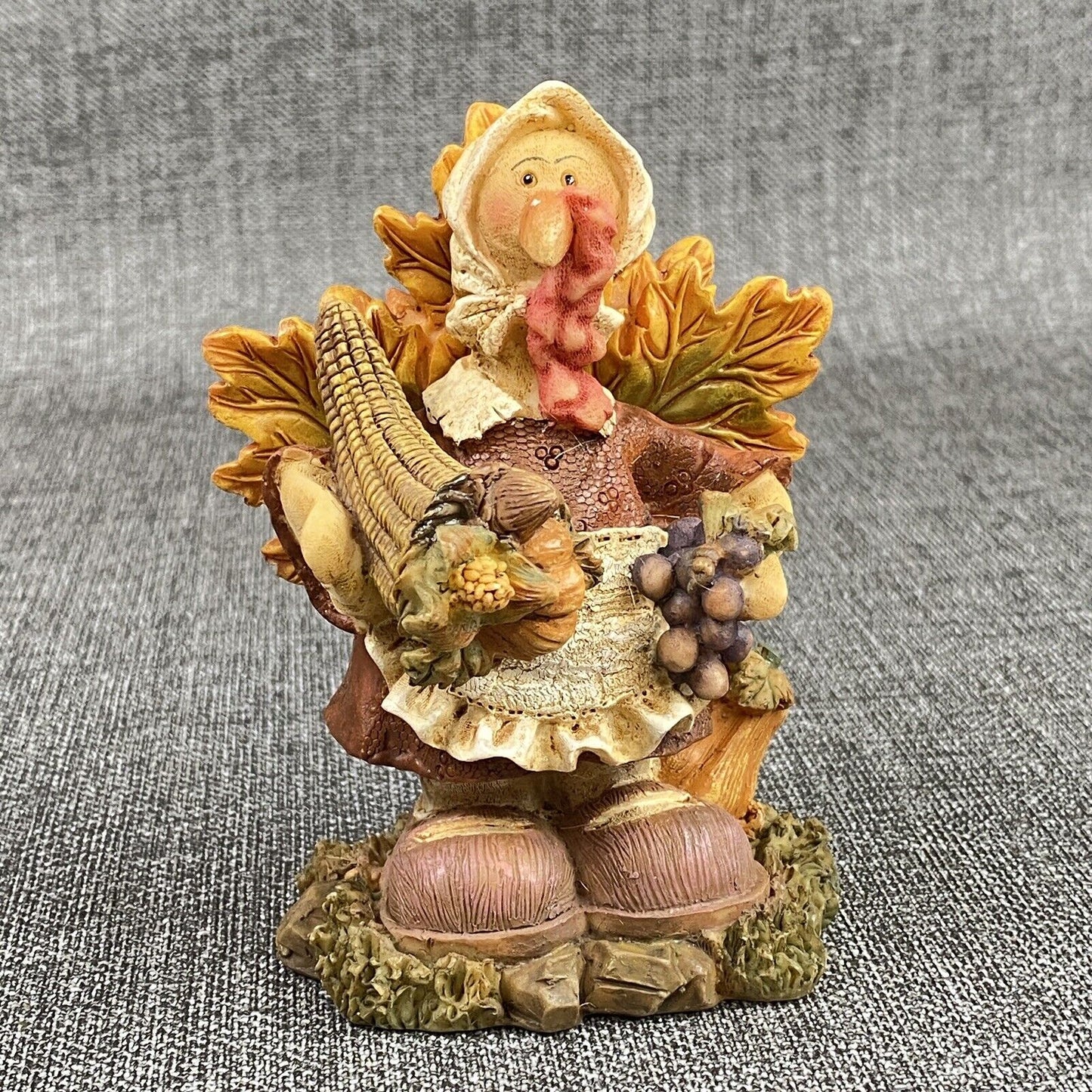 Anthropomorphic Thanksgiving Pilgram Turkeys Figures Girl and Boy (NOS)