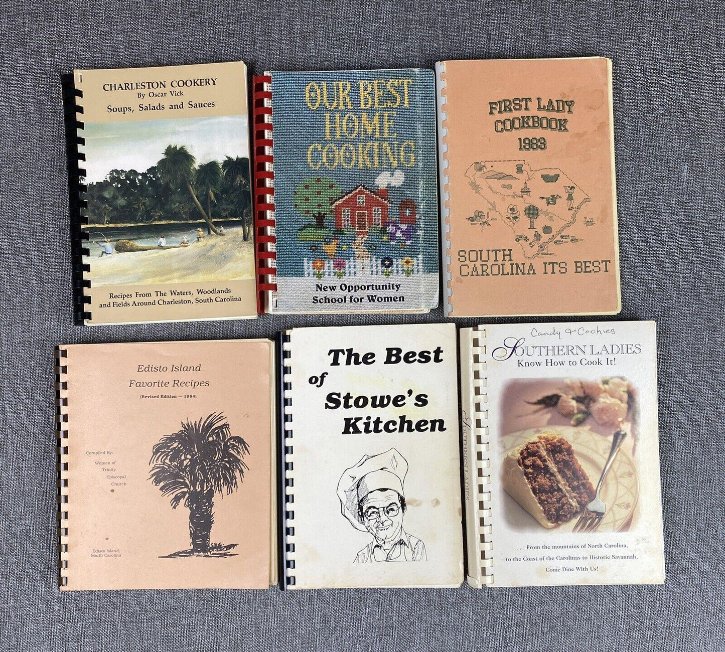 Vintage Spiral Bound Recipe Cook Books Lot of 6