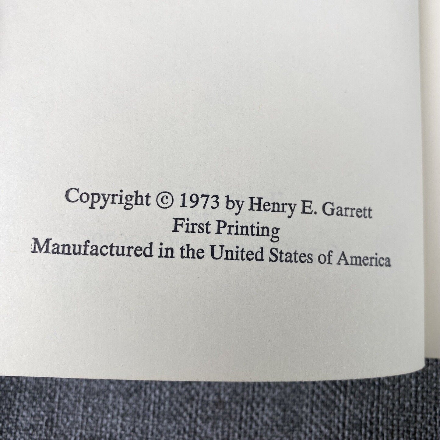 IQ and Racial Differences by Henry E. Garrett - 1st Printing 1973