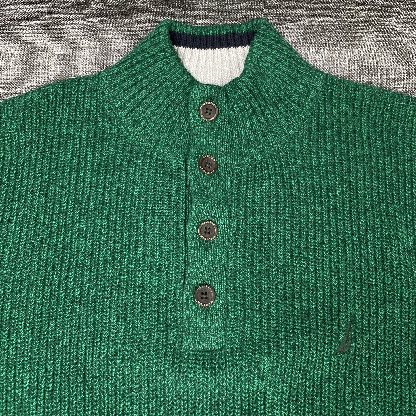 Nautica Sweater - Four Nautica Buttons at Neck Line XL