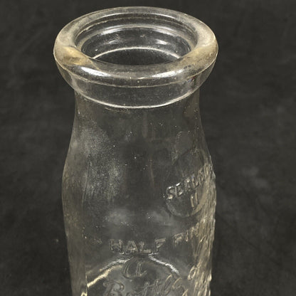 Vintage Baby Milk Bottle "A Bottle of Milk is a Bottle of Health"  1/2 Pint