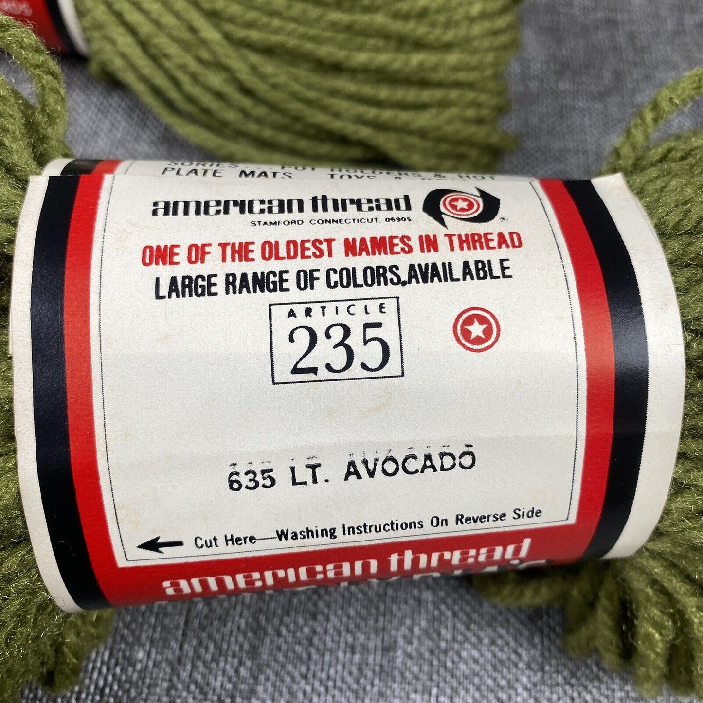 Aunt Lydia's Rug Yarn Avocado Green Lot of 10 - 70 yd skeins