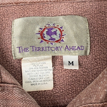 The Territory Ahead Long Sleeve Mauve 4 Button Mock Neck Size: M