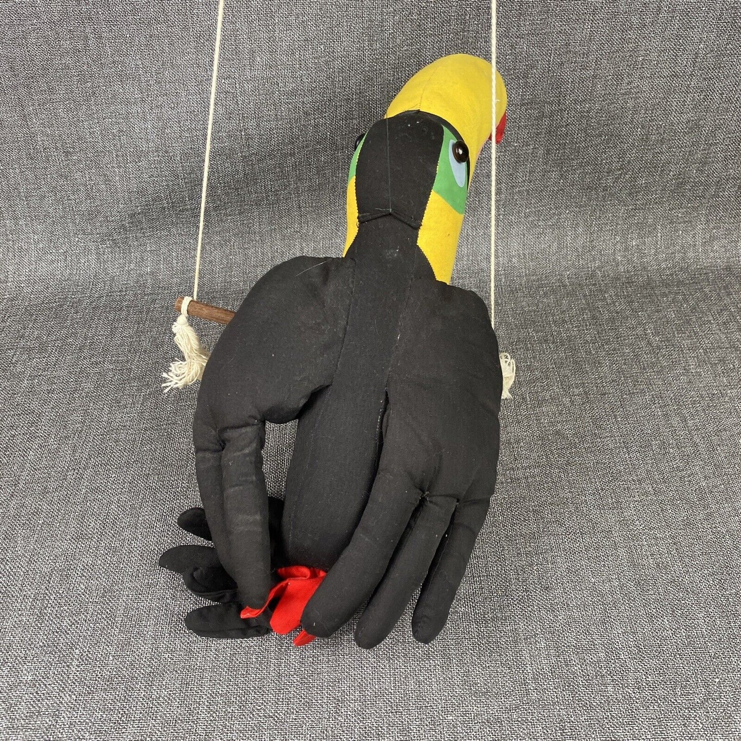 Vintage Hanging Toucan Plush Stuffed Fabric Cranciones Tropicana 12"