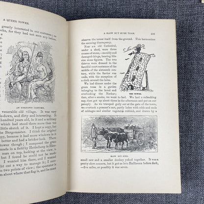 1st THUS "A Tramp Abroad" Mark Twain 1899 Illustrated HC American Publishing Co.