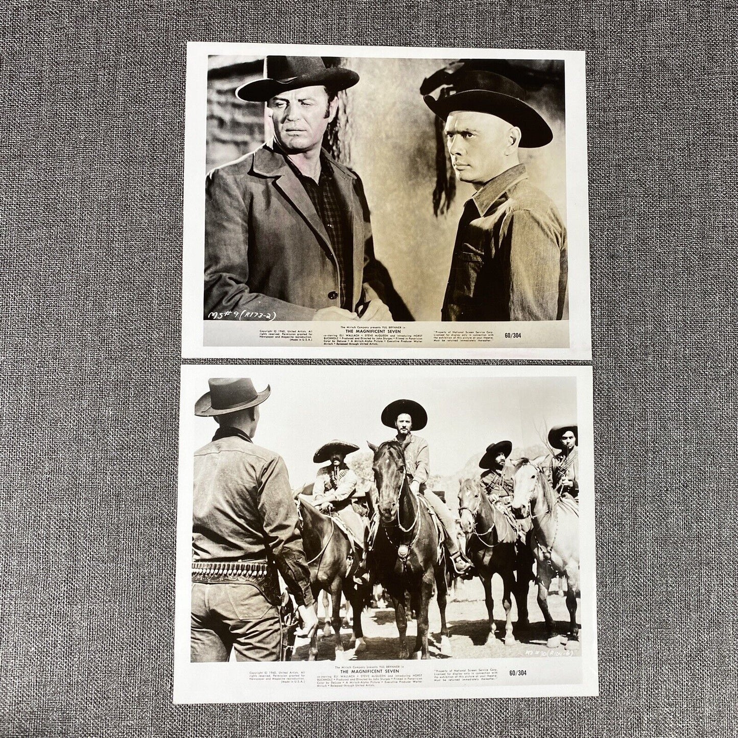 The Magnificent Seven Movie 1960 Photo Still LOT Yul Brynner Eli Wallach