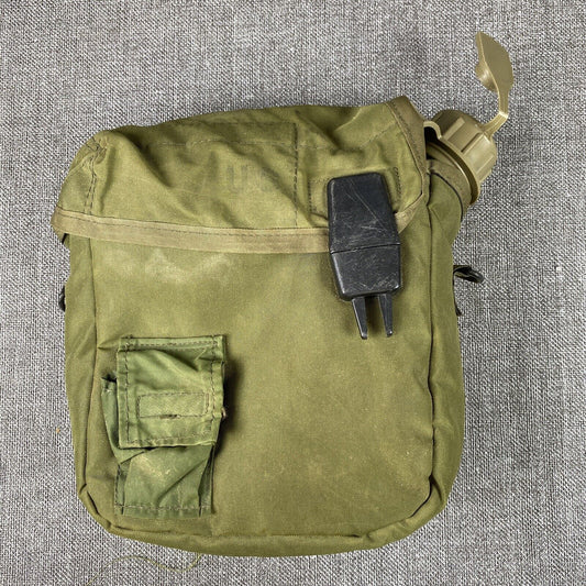 Vintage US Military 2 Quart Collapsible Canteen w CAP & VGC 2QT OD Cover