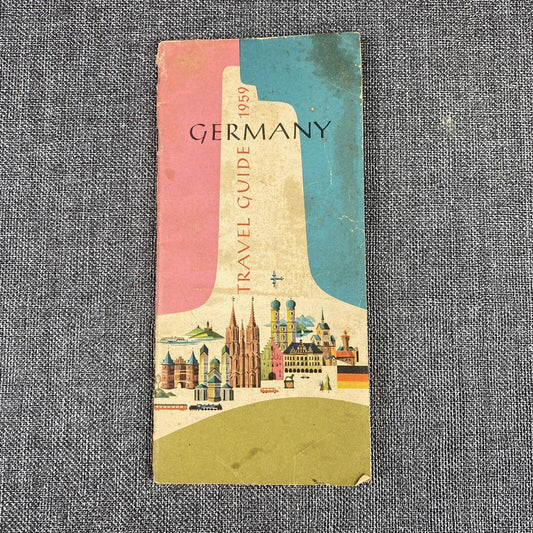 1959 Germany Vintage Travel Guide 48 pages + West Germany Map