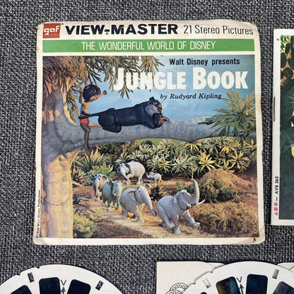 Disney's Disney The Jungle Book Kipling view-master 3 Reels Packet set