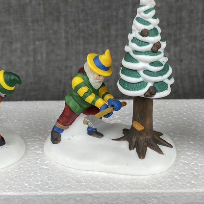 Department56 North Pole Series Santa’s Woodworks & Woodsman Elves