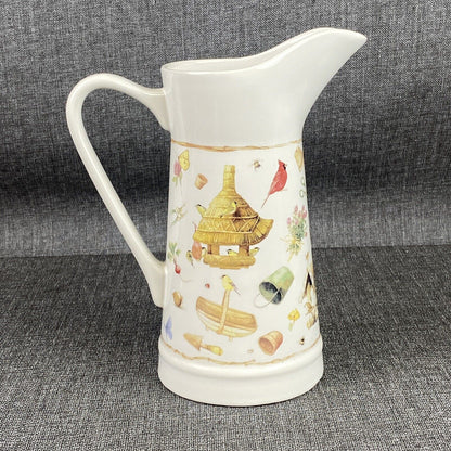 Marjolein Bastin Pitcher Nature's Sketchbook Butterflies Hallmark 10" Wildflower