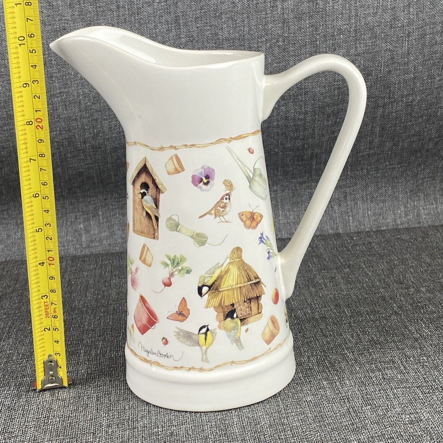 Marjolein Bastin Pitcher Nature's Sketchbook Butterflies Hallmark 10" Wildflower