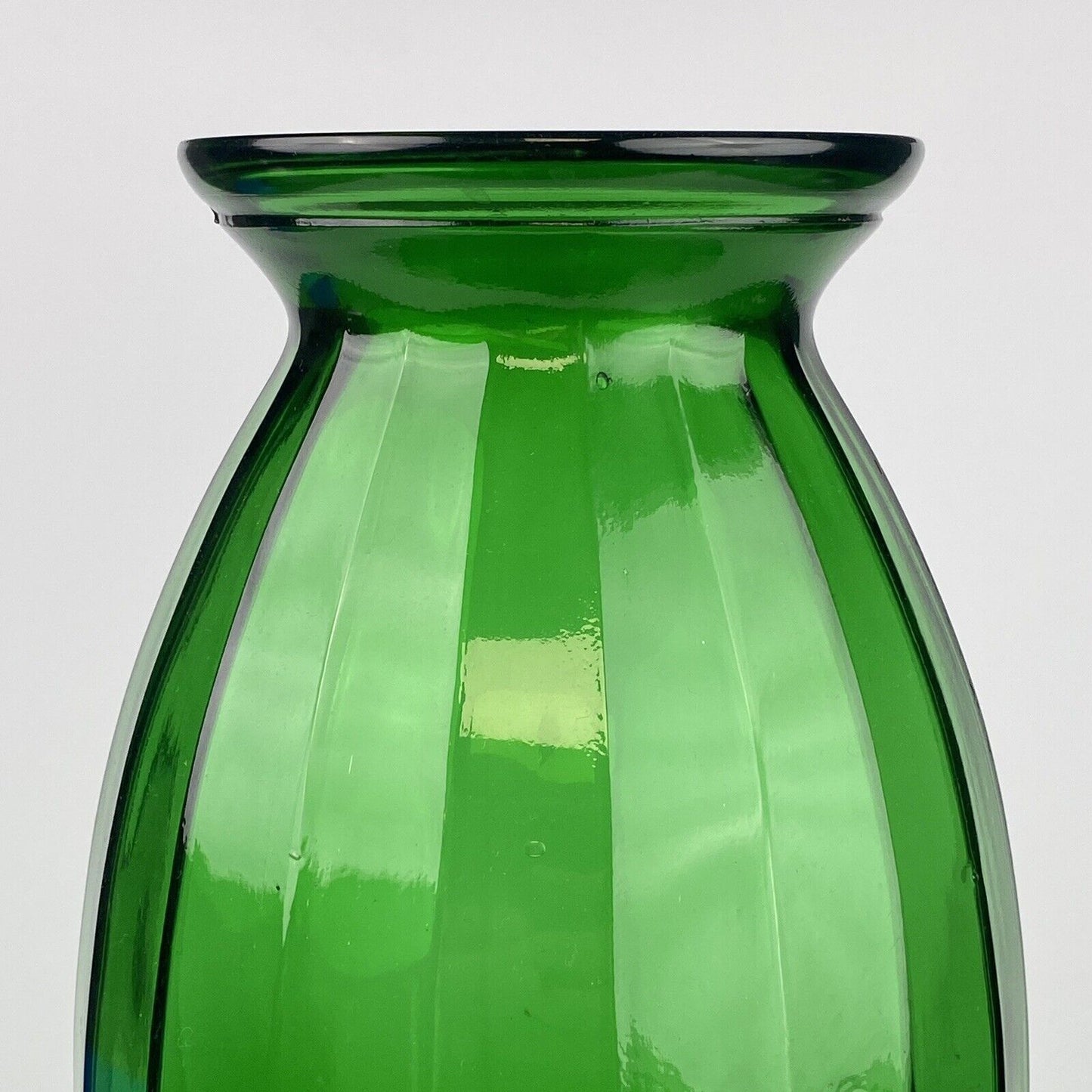 Vintage Glass Vase Emerald Green 12"