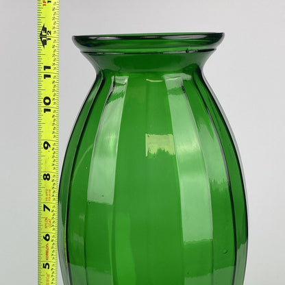 Vintage Glass Vase Emerald Green 12"