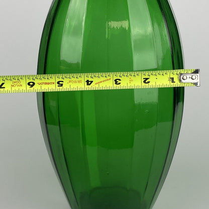 Vintage Glass Vase Emerald Green 12"