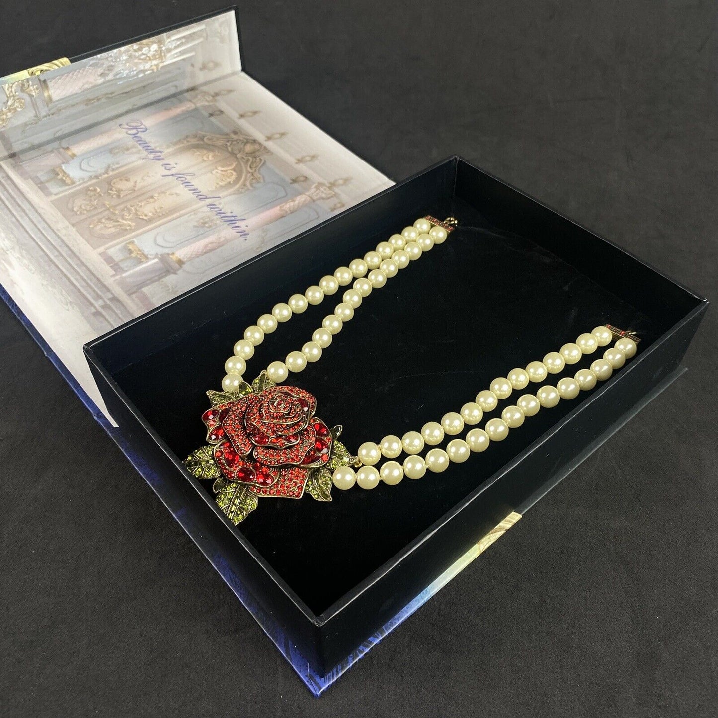 Heidi Daus Set Beauty And The Beast Necklace with Original Box and Paperwork