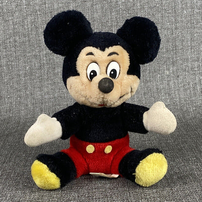 Vintage Mickey Mouse Plush Stuffed Animal Toy Doll Walt Disney World Disneyland