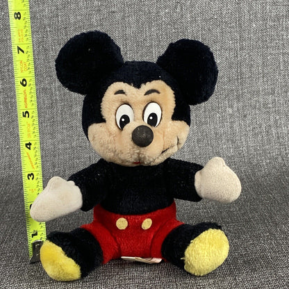 Vintage Mickey Mouse Plush Stuffed Animal Toy Doll Walt Disney World Disneyland