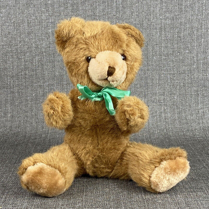 Vintage Plush Brown Bear Musical Brahms Lullaby Windup Music