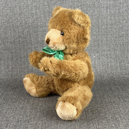 Vintage Plush Brown Bear Musical Brahms Lullaby Windup Music