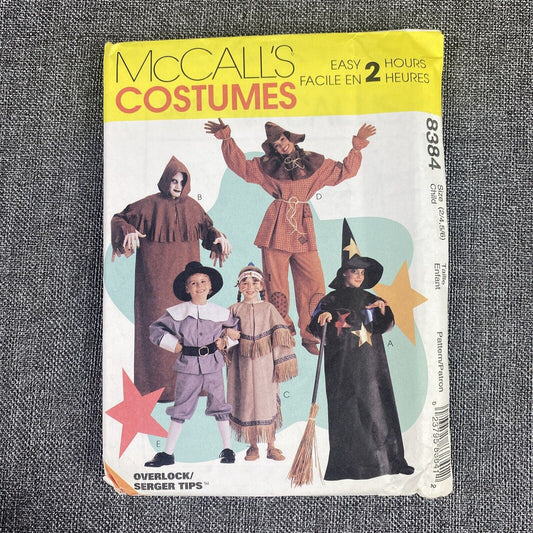 8384 Vintage McCalls SEWING Pattern Childs Halloween Costume Size 2/4, 5/6