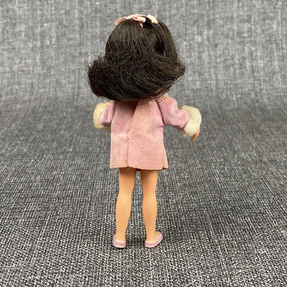 Vintage 1965 HASBRO DOLLY DARLINGS Powder Puff Dress DOLL JAPAN