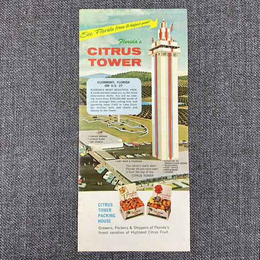 Vintage Travel Brochure Florida Citrus Tower US 27