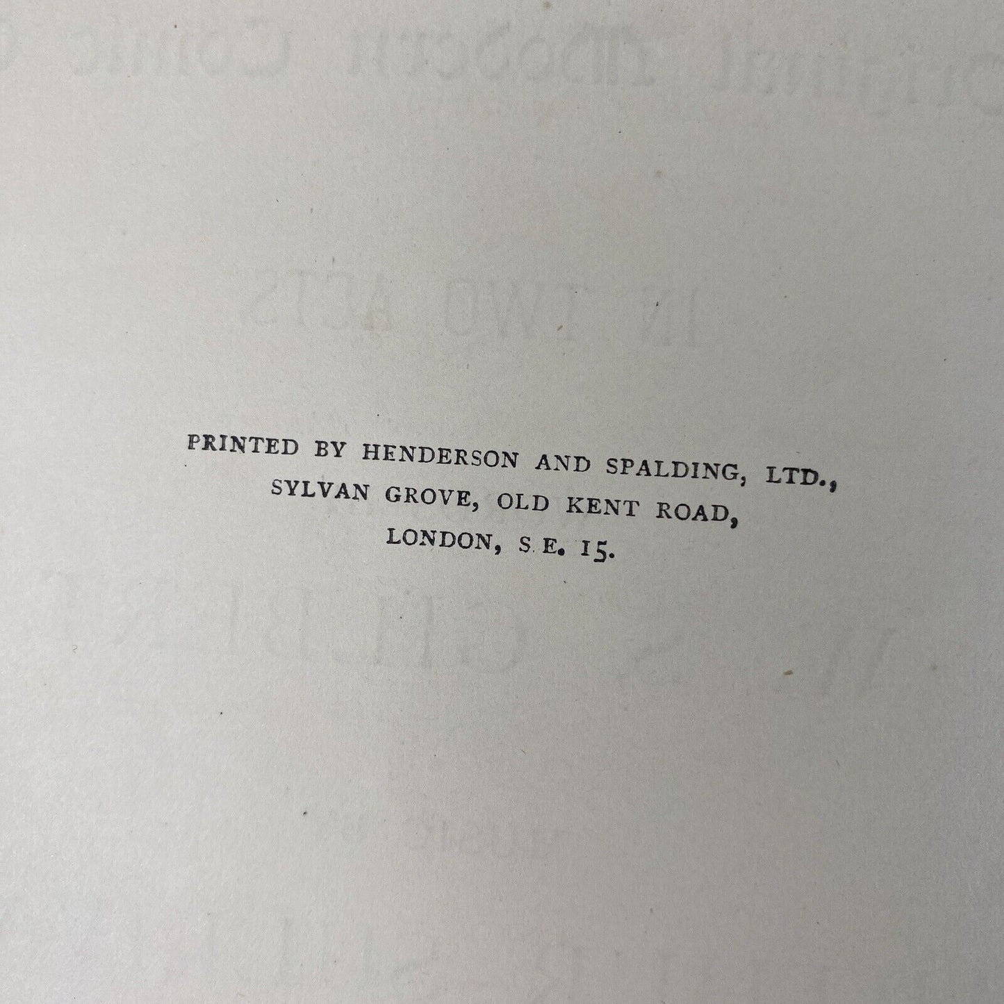 The Sorcerer Comic Opera in Two Acts Music Vocal Score 1920