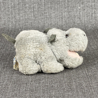 Vintage Rare Russ Berrie Plush Hippo "Horatio" 6" Small