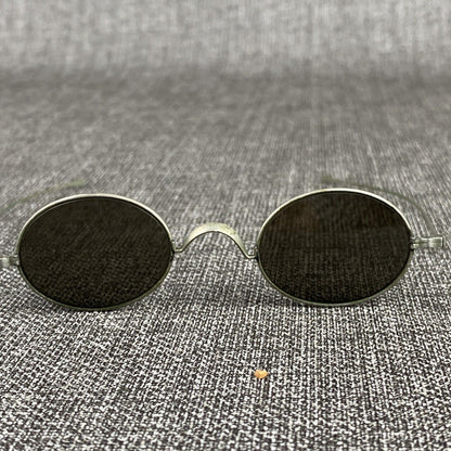 Antique OVAL WIRE RIMMED Medium TINTED Sun GLASSES Civil War Era W/ Case