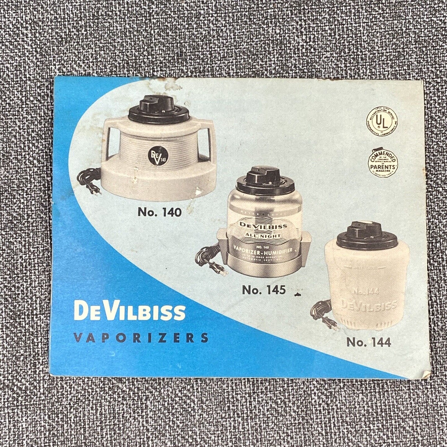 Vintage 1960s DeVilbiss All-Night Vaporizer Humidifier VIDEO