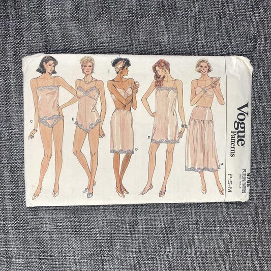 9765 Vogue SEWING Vtg Pattern UNCUT Sz Misses P-S-M slips camisole teddy panties