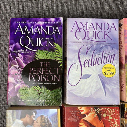 Lot of 10 Romance Novels Vintage Paperback, Amanda Quick, Karen Robards  etc...