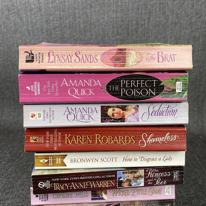 Lot of 10 Romance Novels Vintage Paperback, Amanda Quick, Karen Robards  etc...