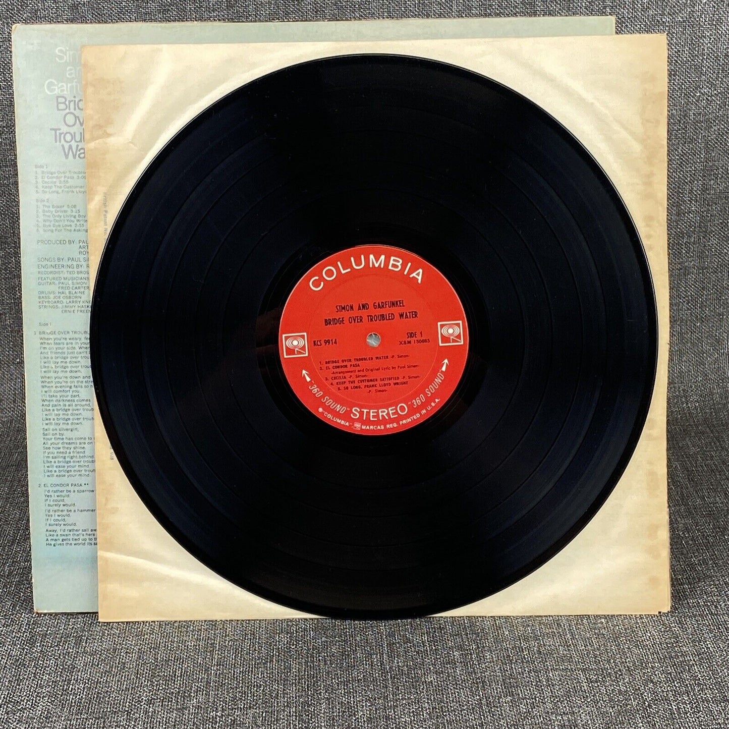 SIMON & GARFUNKEL Bridge Over Troubled Water COLUMBIA LP VG+ 2-Eye