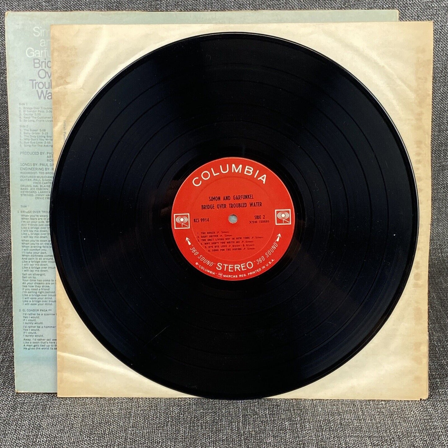 SIMON & GARFUNKEL Bridge Over Troubled Water COLUMBIA LP VG+ 2-Eye