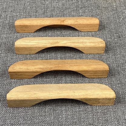 4 Carved Wood Furniture Oak Desk Drawer Pulls Handles Wood Cabinet Pulls 6"