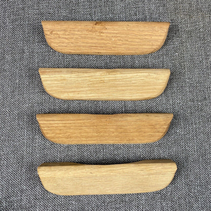 4 Carved Wood Furniture Oak Desk Drawer Pulls Handles Wood Cabinet Pulls 6"