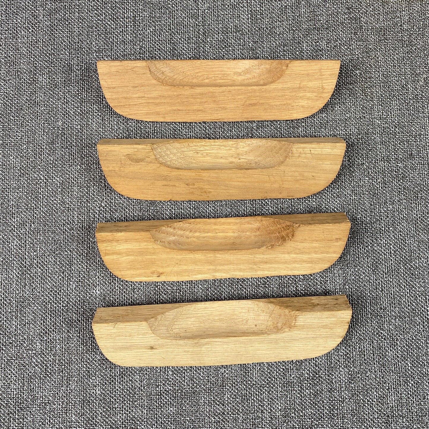 4 Carved Wood Furniture Oak Desk Drawer Pulls Handles Wood Cabinet Pulls 6"