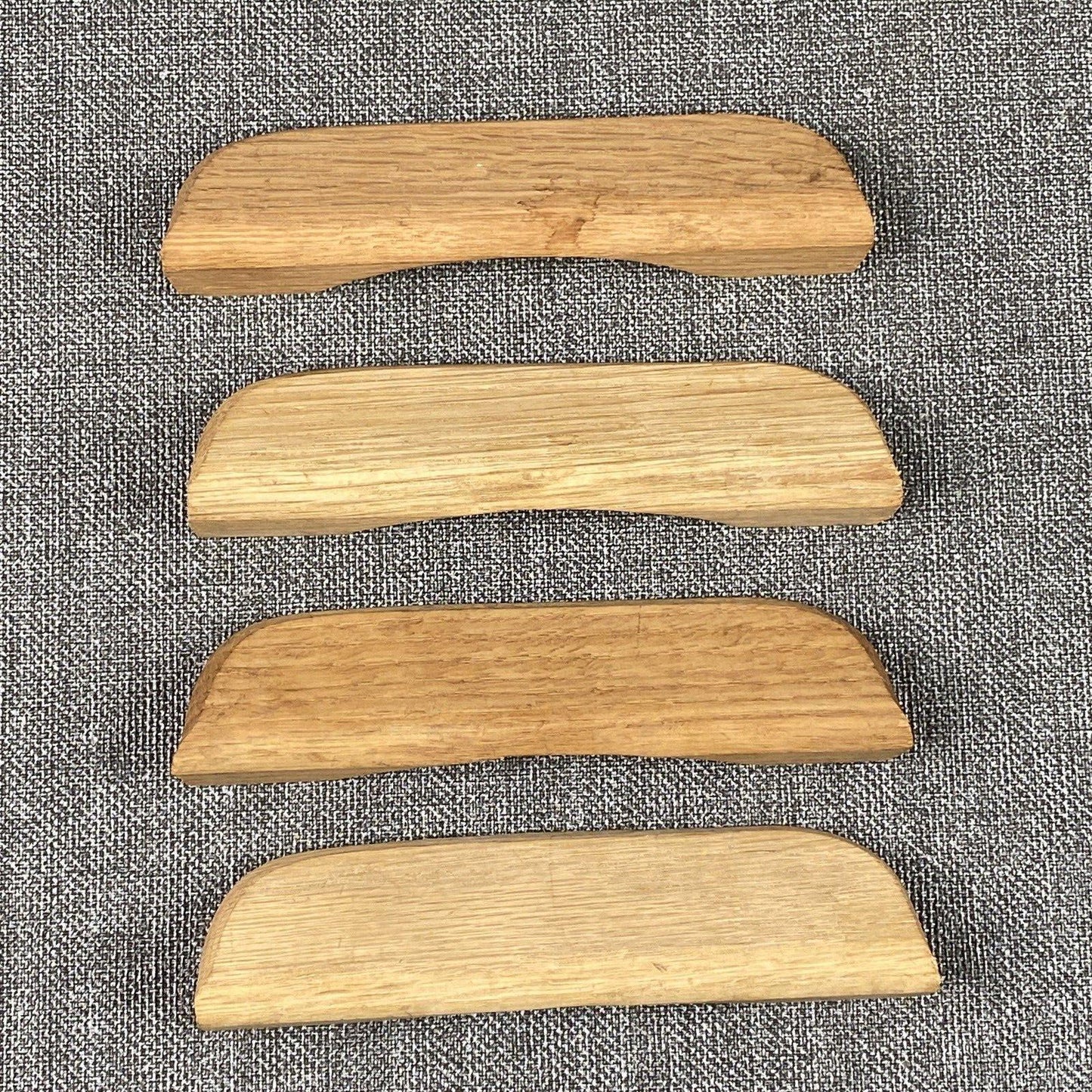 4 Carved Wood Furniture Oak Desk Drawer Pulls Handles Wood Cabinet Pulls 6"