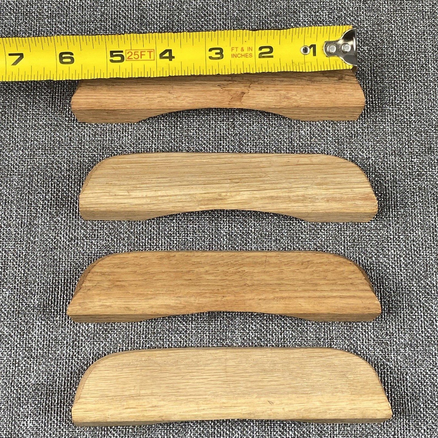 4 Carved Wood Furniture Oak Desk Drawer Pulls Handles Wood Cabinet Pulls 6"